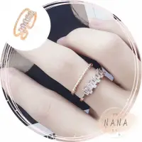 在飛比找momo購物網優惠-【NANA】娜娜 雙層設計不規則水鑽開口戒指-2色 H110