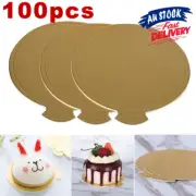 100X Disposable Paper Plates 8CM Round Cake Board Displays Tray Mousse Cupcake