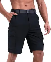 [NATUVENIX] Hiking Shorts Men Quick Dry Mens Cargo Fishing Shorts for Men Lightweight Golf Shorts Stretch Summer Work