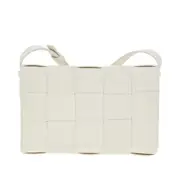 [BOTTEGA VENETA] BOTTEGA VENETA Medium Cassette crossbody bag Woman One Size One Size White