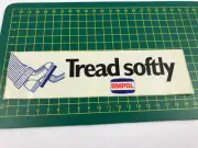 vintage sticker, ampol tread softly bumper sticker