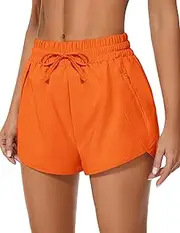 [addigi] Women's Running Shorts High Waisted Quick Dry Athletic Sports Workout Gym Track Drawstring Shorts with Pocket New