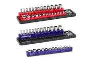 2Pcs Magnetic Socket Holder Organizer Set Detachable 1/4 Drive Metric SAE Tool