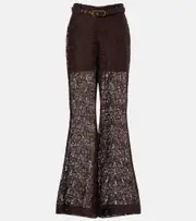 [Zimmermann] Zimmermann Lace flared pants AU 14 brown