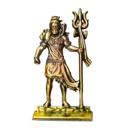 Double Sided Design Lord Shiva Mahadev Idol Statue for Temple & Car Dashboard
