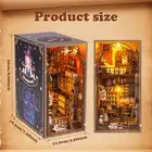 DIY Book Nook Kit 3D Wooden Puzzle Bookshelf Insert Decor with LED Light tynxW
