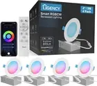LED Smart Recessed Lighting, 4 Inch 9W Ultrathin Canless Ceiling Light 4 Pack