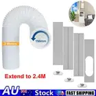 2.4M Sliding Door Window Slide Plate Kit with Hose for Portable Air Conditioner