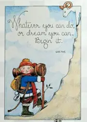 Mary Engelbreit Handmade Magnet-Whatever You Can Do Or Dream You Can. Begin It.