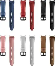 YingYou 20mm No Gaps Leather Bracelet Compatible With Samsung Galaxy Watch 4 40mm 44mm Sports Silicone Watch Band Compatible With Galaxy Watch 4 Classic 42 46mm