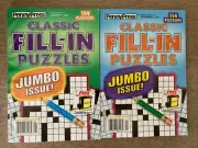 Lot of 2 Penny Press Classic Fill-Ins Puzzle Books Easy-Hard 114/Book N46