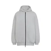 [Fear Of God] Fear Of God-Grey Zip Cotton Hoodie-Uomo S STAND
