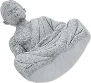 POPETPOP Mini Buddha Statue for Underwater Landscaping Decorative Stone Powder Figurine for Fish Tank and Garden Decor Compact Buddha Ornament for Peaceful Home Aesthetic