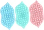 WRITWAA Silicone Face Scrubber Set Pcs Face Clean Brush Exfoliating Skin Brush Gentle Facial Cleansing Pore Cleansing Pad Travel-friendly Pink Blue Green