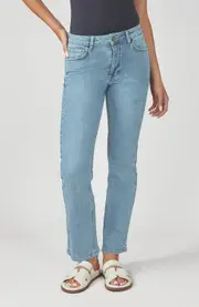 Lola Jeans Denver High Rise Straight Jeans in Blue Mist at Nordstrom, Size 38