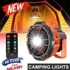 Camping Lights Fan LED Rechargeable Tent Solar Lantern With Hook Remote Portable
