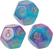 FOYTOKI 3pcs Dice Mini Says Entertainment Supplies Mini Dices Small Dice Props Dice Game Props Number Dices Multi-Sided Dices Game Dices Purple Acrylic