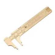 Mini Brass Scale 80/100mm Sliding Gauge Vernier Caliper Ruler Pocket Measur;k;