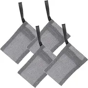 WEKADRIN 4Pcs Exfoliating Soap Pouches Soap Savers for Bar Soap Skin Friendly Mesh Bags for Handmade Soap Travel Storage Grey
