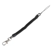 for Key Bungee Cord Keychain Silver Metal Spring Anti-loss Keyring