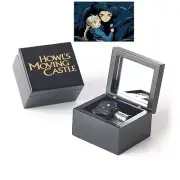 Sankyo Black Square Engrave { HOWLS MOVING CASTLE } Wind Up Mirror Music Box