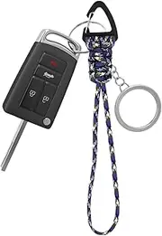 Rissunkv Paracord Lanyard For Keys - Portable Paracord Strap - Quick Release Triangle Buckle Lock Clip, Hook Strap Clasp For Outdoor Camping Hiking Travel Mountaineering