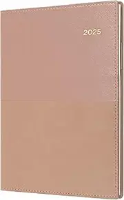 Collins Vanessa - A5 Month to View with Notes Calendar Year Diary/Planner - 2025 Rose Gold