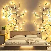 KIYTARBOO DIY Willow Vine Illuminated Willow Vine Tree Lights Branches Lights 144 LEDs Fairy Lights for Christmas Bedroom Party Wedding Door Table Top Wall Decoration 4.3 m Indoor Warm Light