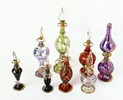 8 Vintage Handmade Egyptian Perfume Bottles made pre 1995 JCE17 20