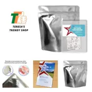 100 Pack - 7 Mil - Quart Seal-Top Stand Up Mylar Bags - 200cc Oxygen Absorber...