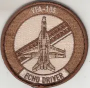 VFA-105 GUNSLINGERS DESERT ECHO DRIVER SHOULDER PATCH