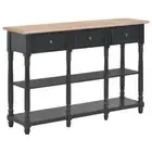 vidaXL Console Table Black 110x30x76cm Engineered Wood