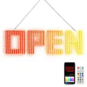 LED Open Signs for Buiness, 15"x6"Large Open Light Up Signs with Remote Contr...