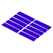 10Pcs 8"x2" Blank Engraving Name Plate Personalized Laser Printing Plate Blue