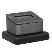 Steel Grey Leatherette Single Ring Display Holder Stand