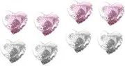 TOVINANNA 2sets Reusable Cooling Eye Masks Eye Gel Pads Heart Shape under Wrinkle Patches 4pcs*2