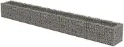 vidaXL Gabion Raised Bed - Rectangular Silver Gabion for Garden/Patio, Durable Galvanised Steel Material, High Load Capacity, Rustproof and Weather Resistant