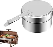 Chafing Holder, Chafing Dish Cans, Stainless Steel Holders with Safety Cover, Food Warmer Gel Cans with Safety Cover for Buffet Barbecue Parties Dish