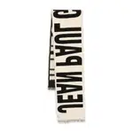 [Jean Paul Gaultier] Jean Paul Gaultier Logo-detail Wool Scarf ONE SIZE NEUTRALS/BLACK