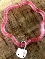 Vintage Sanrio Hello Kitty pink acrylic plastic womens girls bangle bracelet fun
