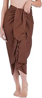 [CHAINUPON] Womens Beach Pareos Sarong Sheer Long Swimsuit Cover Ups Bikini Wrap Skirt