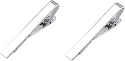 [LIFKOME] 2pcs Necktie Clip Clamp Metal Clips for Men Women Prevent Swing Keep Ties in Place