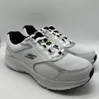 Skechers Go Run Consistent 2.0 Shoes Men's Size 12 White Silver Lace Up 220868