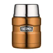 Thermos Style Thermal Food Bag with Folding Spoon and Cup - Copper 470ml