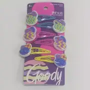 Goody Easter Egg Snap & Go Snap Hair Clips Hair Barrettes 6ct Colorful Eggs New