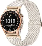 Stretchy Watch Bands Compatible with Garmin Fenix 7S / Fenix 6S / Fenix 5S / epix Pro 42mm, Quick Fit 20mm Nylon Elastic Fabric Strap for Garmin Approach S70 42mm