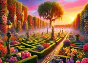 QPuzzles 260 Piece Jigsaw Puzzle - Manicured Maze