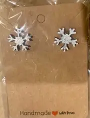 NEW HANDMADE EARRINGS-SNOW FLAKES (3 OF 4)