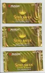 MTG STRIXHAVEN FOIL PROMO BOOSTER PACK x 3 FACTORY SEALED Magic Gathering NM