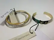 Nordstrom Treasure & Bond Gold & Rhodium bangle 5 NWT $39 Cuff Bracelet Set of 2